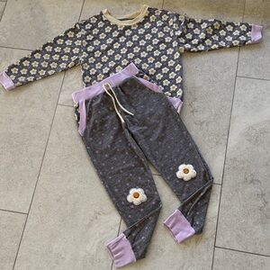 Miki Miette matching set purple/grey sz 6